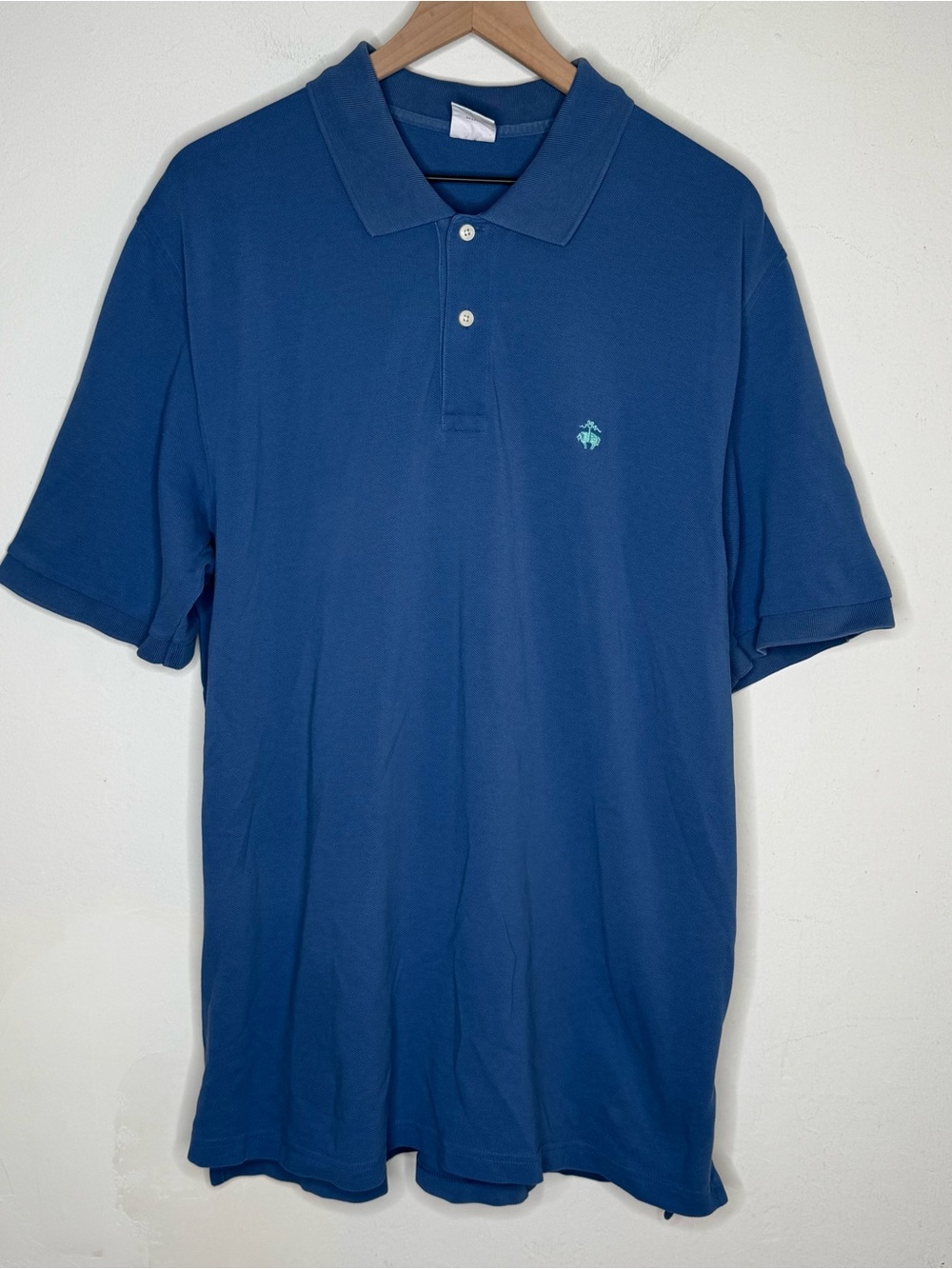 Brooks Brothers Blue Performance Polo Shirt Men's XL Cotton Golf Preppy Classic